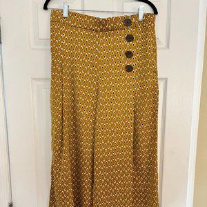 Zara Marigold Polka Dot Culottes Wide Leg Pants - Sz M